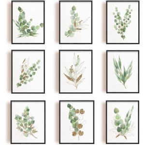 Kalanka-9 Pcs Affiche Decoration Murale Plante D'eucalyptus Art Sur Poster Mural Décorative Mur Art Photos Tableaux, Posters Et Arts Décoratifs (Pas De Cadre) - Neuf