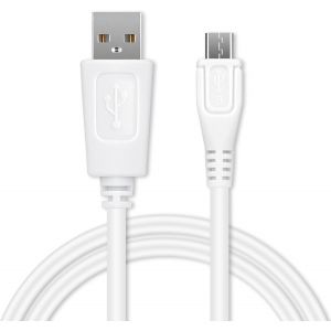 Kalcx-Câble Micro Usb Vers Usb A 2.0 Pour Tablette Samsung Galaxy Tab 3 8.0/3 10/4 7/4 8/4 10/A 7/A 10/E 9.6/Galaxy Note 8.0 Charge Et Transfert Données Data 1a Pvc Blanc - Neuf