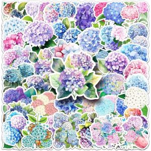 Kalanka-Lot De 50 Autocollants Hortensias Imperméables À Fleurs Mignonnes Pour Skateboard, Scrapbooking, Ordinateur Portable, Téléphone, Moto, Ordinateur, Voiture, Bagages, Vinyle, Drôles Et Tendance - Neuf