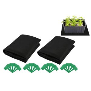 Lot De 2 Tapis D'arrosage Automatique Pour Plantes, 120 X 100 Cm, &Eacute;paisseur 3 Mm, &Agrave; Capillarit&eacute;, Outil Pour Culture Hydroponique - Neuf
