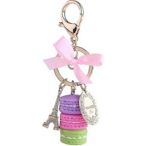 Porte-clés,alliage mini macaron coloré tour Eiffel porte-clés porte-clés sac pendentif - Neuf