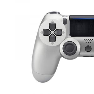 Manette de jeu avec motion sensing &agrave; six axes, double vibration et Bluetooth (adapt&eacute;e pour PS4) argent&eacute; - Neuf