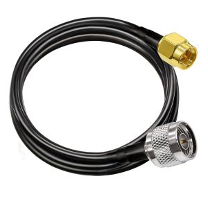 C&acirc;ble coaxial SMA vers N RG58 6,6 pieds (2M) C&acirc;ble d'extension d'antenne WiFi &agrave; faible perte Noir C&acirc;ble coaxial SMA m&acirc;le vers N m&acirc;le 50ohm pour antenne 3G 4G LTE Radio-amateur - Neuf