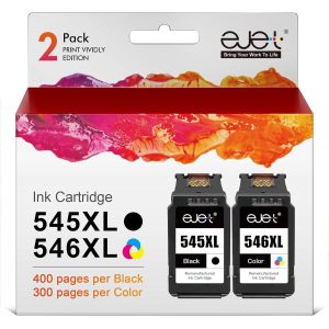 545 546 XL Ink Cartridges Replacement (Black Colour) for Canon 545-546 XL PG-545XL CL-546XL for Pixma MX495 TR4550 MG3050 TS3150 MG2950 TR4551 TS3151 MG2450 MG2500 MG2500 MG2500 MG2550S MG2555S - Neuf