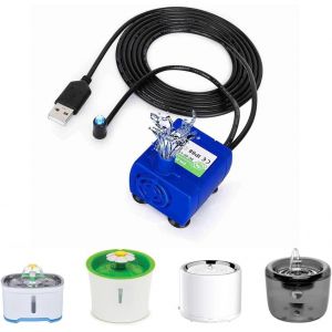 Chenquansarl-Pompe À Eau Submersible Pour Fontaine Animaux, Fontaine D'eau Pour Animaux De Compagnie De 2,4 Litres Rechange Pour Chats Et Chiens Avec La Lumière Led Basse Puissance Et Le Câble De 5.9 - Neuf
