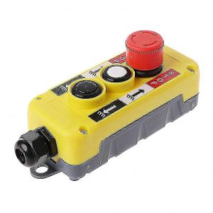 Interrupteur à bouton-poussoir industriel étanche Arrêt d'urgence pour grue électrique Palan Poste de commande suspendu609 - Neuf