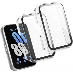 JGD-Lot de 2 Coques de Protection Compatibles avec Samsung Galaxy Fit 3, Coques 360&deg; Ultra Fines en Polycarbonate Rigide avec Films de Protection d&iquest;&Eacute;cran, Anti-Rayures &iquest; Transparent - Neuf