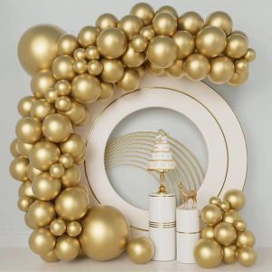 AYUHR-Decoration Anniversaire, Anniversaire Décorations Rose Or Arche Ballons Kit Banderole Joyeux Anniversaire Pom Poms Confetti Echarpe Couronne Deco Rideau Nappe Couronne Anniversaire pour Femme F - Neuf
