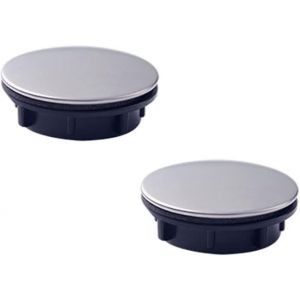 Lot of 2 Couvercles de Trou d'évier de Cuisine pour évier de Cuisine, Trou de Robinet, Couvercle de Trou de Robinet de Salle de Bain, Couvercles de Débordement d'évier en Acier Inoxydable (35 mm) - Neuf
