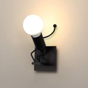 Applique Murale D'intérieur À Led, Lampe Murale Moderne, Lampe Vintage En Métal E27 Pour Salon, Chambre, Couloir, Escalier, Allée - Neuf