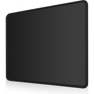 Tapis de Souris de Jeu avec Base en Caoutchouc antidérapant, imperméable, Ultra Lisse, Lavable, pour Souris sans Fil, Ordinateur Portable, PC, Bureau, Maison, Travail, Jeux, 24 x 20 cm, Noir - Neuf