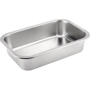 Jexnovashop-Plat Four Inox, Plat Inox Rectangulaire, 32 X 22 Cm Plat Four Rectangulaire - En Acier Inoxydable,Parfaits Pour Lasagnes, Marmites, Brownies, Charges Lourdes Et Passent Au Lave-Vaisselle - Neuf