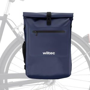 Waterproof Backpack Bag For Luggage Carrier Blue-25l Capacity-500d Pvc-With Laptop Compartment-For Bikes And E-Bikes-Bicycle Bag-Cycling - Neuf