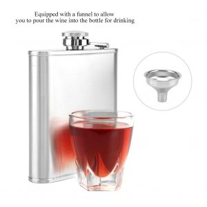 HJLIAN Etui a cigarettes en acier inoxydable de 5 onces, flasque unique, bouteille d'alcool, etui a cigarettes blanc - Neuf