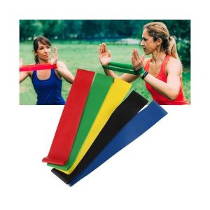 Lot De 5 Bandes De Résistance En Latex Naturel De Qualité Supérieure Pour Le Yoga ¿ Douces Pour La Peau, Résistance Multi-Niveaux Pour Tous Les Niveaux De Forme Physique - Neuf