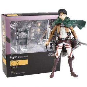 Pop39969-213--Attack On Titan Figure Max Factory Figma Mikasa Ackerman Eren Yeager Levi Ackerman Pvc Action Figure Toy Game Collection Doll - Neuf
