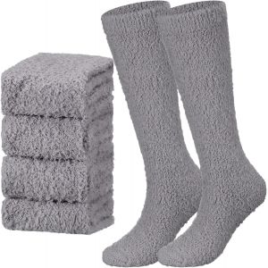 Kalanka-2 Paires Chaussettes Hautes En Fourrure Pour Femmes Chaussettes D'hiver Longues En Polaire Corail Pour No&euml;l - Neuf