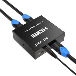 VornixorSarlshop-MT-ViKI Splitter HDMI 4K 1 sur 2 Sorties 1x2 pour Double moniteurs Xbox PS4 PS3 Fire Stick Roku Lecteur Blu-Ray TV HDTV - Neuf