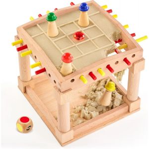 Jeux De Soci&eacute;t&eacute; Pour Enfants, Jouet Montessori Avec B&acirc;tonnets Color&eacute;s Et D&eacute;s, Jeu De Chasse Au Tr&eacute;sor Dans Les Sables Mouvants, Jeu De Soci&eacute;t&eacute; &Eacute;ducatif Et Familial Pour Gar&ccedil;ons Filles 3 4 5 [Z815] - Neuf