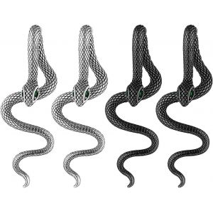 2 Paires De Boucles D'oreilles En Forme De Serpent, Boucles D'oreilles Tendance Mode, Boucles D'oreilles Serpent Rétro, Bijoux En Forme De Serpent, Accessoires Vestimentaires[H581] - Neuf