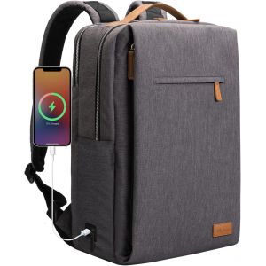 Hp Sac À Dos Pour Femme Voyage, Sac A Dos Hommes, 22L Sac À Dos D'Affaires Pour Ordinateur Portable 15,6 Pouces Avec Port De Charge Usb Et Poche Humide, Gris - Neuf