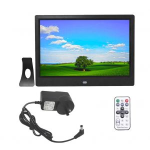 Cadre photo numerique avec ecran HD 10 pouces 1280 x 800, reveil, lecteur de films (noir) - Neuf