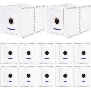 KAL-Lot De 12 Sacs D'Aspirateur Pour Ecovacs T30 Pro/T30 Max - Ne Convient Pas Pour La Série T30S - Pour Robot Aspirateur Ecovacs T30 Pro Omni - Sac À Poussière De Rechange - Grande Capacité De 3 L - Neuf