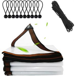 ChenQuanSarl-Bâche Étanche Transparente Avec ?illets - Imperméable, En Plastique, Pour Extérieur (3Mx4M) - Neuf