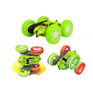 Voiture de cascade t&eacute;l&eacute;command&eacute;e 4x4, rotation &agrave; 360 degr&eacute;s, double face, chenille t&eacute;l&eacute;command&eacute;e - Neuf