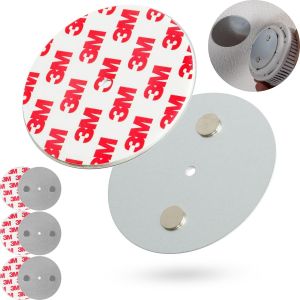 Support Magn&eacute;tique pour D&eacute;tecteur de Fum&eacute;e, 4 pi&egrave;ces, &Oslash; 70 mm diam&egrave;tre, &agrave; coller ou &agrave; visser, support magn&eacute;tique pour une fixation facile, plaquette adh&eacute;sive d&eacute;tecteur CO, support d&eacute;tecteur d'incendie - Neuf