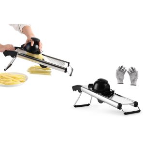 Mandoline R&eacute;glable En Acier Inoxydable Pour L&eacute;gumes Et Fruits - Neuf