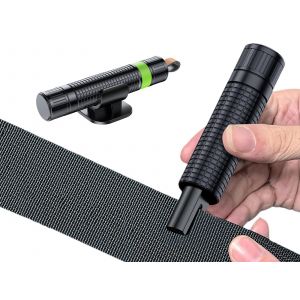 Marteau de s&eacute;curit&eacute; automobile et coupe-ceinture de s&eacute;curit&eacute;, outil d'urgence noir - Neuf