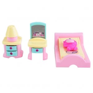 Maison de poupee de dessin anime de haute simulation, kits de modeles, jouet educatif pour enfants (chambre a coucher) - Neuf