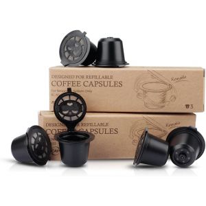 KAL-Capsules Rechargeables Sans Bpa, Réutilisables, 200 Fois, Compatibles Avec Original Line (6 Dosettes Par Lot, Brosse Et Cuillère) - Neuf