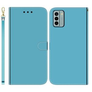 &Eacute;tui En Cuir Effet Miroir Pour Nokia G22 - Bleu - Neuf