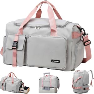 Nzqaf-Sac De Sport Pour Femmes Et Hommes, Sac De Voyage De Week End, 42l Étanche Sac De Sport Grand Avec Compartiment À Chaussures Et Compartiment Humide, Pour Voyage, Fitness, Sport - Neuf