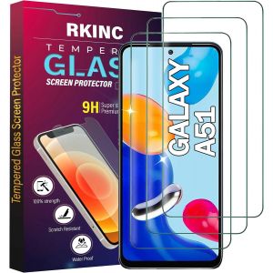 Verre Tremp&eacute; [Lot De 3] Pour Samsung Galaxy A51, Film Protection &Eacute;cran, Duret&eacute; 9h 0,33 Mm Hd Glass [Garantie &Agrave; Vie][Sans Bulles D'air][R&eacute;sistant Aux Rayures] - Neuf