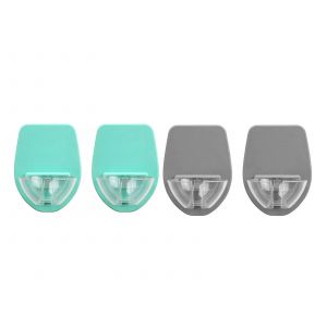 Porte-Verres &Agrave; Vin Pour Salle De Bain Et Douche - Lot De 4 - Gris Et Vert - Neuf