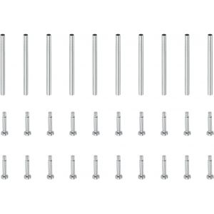 KAL-15X1Mm Inox Acier Tube Friction Goupilles Montre Sangle Pression Barres Goupille Avec Rivet Se Termine Bande Fermoir Boucle 10 Pcs - Neuf
