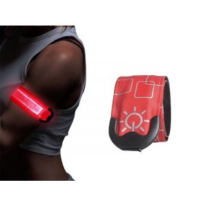 Brassard Lumineux Led Rechargeable Pour La S&eacute;curit&eacute; Nocturne - Rouge - Neuf