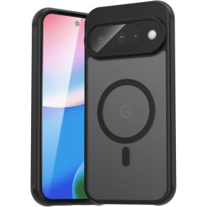 LORANKA-pour Google Pixel 10 Coque pour Magsafe, Coque de t&eacute;l&eacute;phone magn&eacute;tique pour Pixel 10, Protection de cam&eacute;ra R&eacute;sistante aux chocs et aux rayures Housse transparente pour Google 10, Noir - Neuf