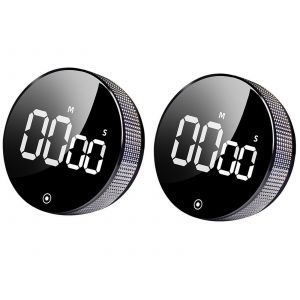 Minuteur De Cuisine Num&eacute;rique Magn&eacute;tique Avec Compte &Agrave; Rebours Et Alarme (Lot De 2) - Neuf