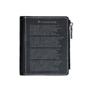 Portefeuille Si par Rudyard Kipling II=17 Compact en Simili-Cuir Porte-Cartes Fermeture Éclair Homme Femme Ad - Neuf