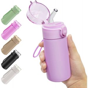 Mevronisshop-150ml Petite Bouteille Isotherme, Gourde Isotherme Avec Couvercle Verrouillable Anti-Fuite, Bouteille D'eau Acier Inoxydable &Agrave; Double Paroi, Sans Bpa, Pour Running, &Eacute;cole, Bureau (Rose) - Neuf