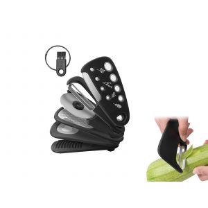 Ensemble De 6 Ustensiles De Cuisine Avec Brosse Et Design Compact - Neuf