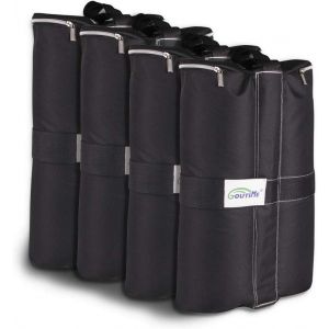 Ulteronixshop-Sacs Lest Sable pour Tentes Barnum Pliant Poids Lest&eacute; pour Tonnelle,Noir 4 Pi&egrave;ces/Ensemble&iquest;Sac lestage Sable&iquest;Noir Sac de Sable&iquest; - Neuf