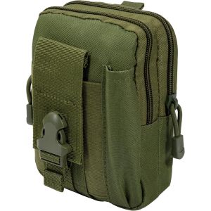 KALANKA-Sac Tactique Ceinture Compacte Sacoche Ceinture Nylon Molle EDC Pochettes de Ceinture Multifonctionnel pour Randonnée Camping Cyclisme Course Pêche (Armée Verte) - Neuf