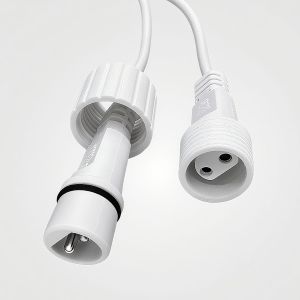 JGD-Rallonge Guirlande 10M/32.8FT Rallonge &Eacute;lectrique, 2 Broches Prolongateur &Eacute;tanche Connecteurs pour &Eacute;clairage de No&euml;l Ext&eacute;rieur, Sapin Lumineuse Int&eacute;rieur, Guirlande Lumineuse - Blanc - Neuf