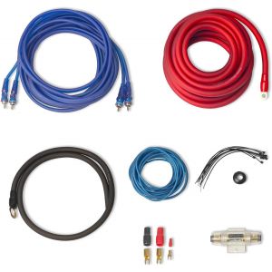 Kit de C&acirc;blage pour Amplificateur 2000W- CPK25D &iquest; Subwoofer,Audio et Caisson de Basse Amplifi&eacute; &iquest; Kit c&acirc;ble Complet avec fusible et cosses pour Installation Auto - Neuf