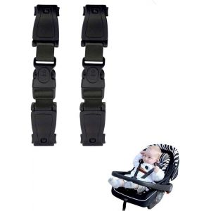 Lot De 2 Ceintures De Sécurité Pour Siège Auto Pour Bébé, Harnais Durable, Gris, Avec Boucle De Verrouillage Pour Enfants - Neuf